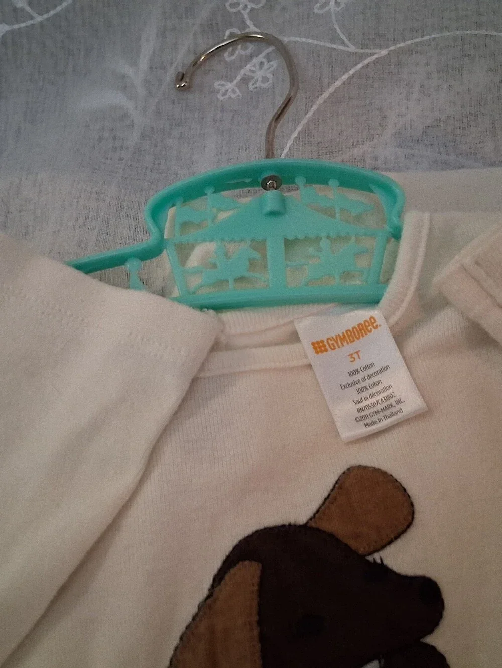 Gymboree 2011 Girls Best Friend Line,Brown Puppy Applique/ White Shirt Sz 3t